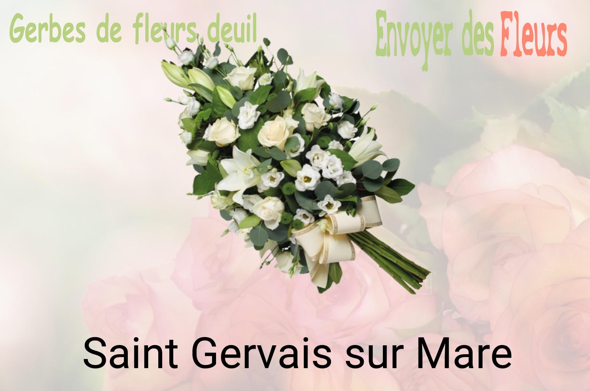 Gerbe de fleurs de deuil livrée à Saint-Gervais-sur-Mare